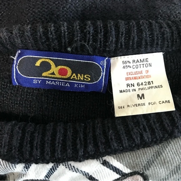 20 Ans by Mariea Kim Mushroom Cactus Desert Bandana Star Unique Vintage Sweater - Picture 4 of 5